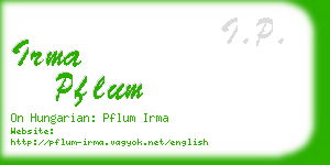 irma pflum business card